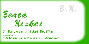 beata miskei business card